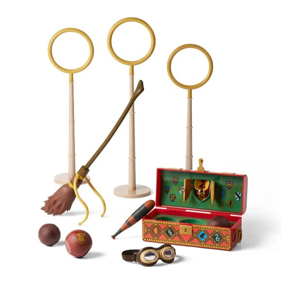 Harry Potter Quidditch Sports Accessories With Golden Snitch Set For 18" Dolls - Picture 1 of 11